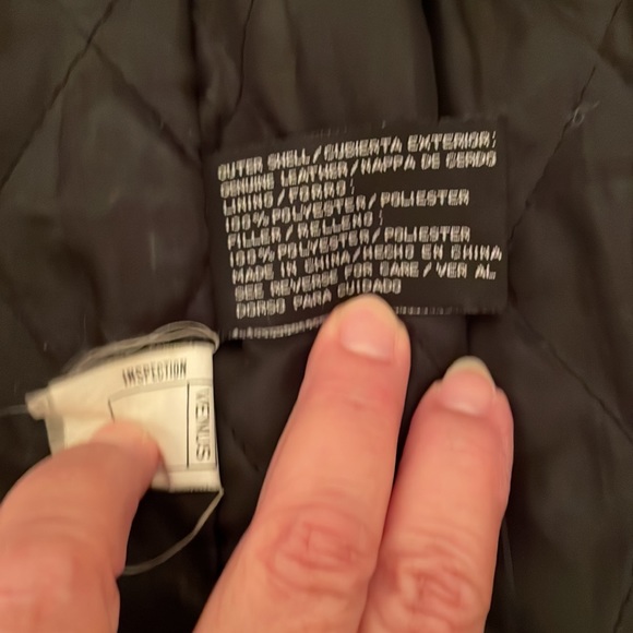 Worthington, women’s genuine leather coat with belt and pockets (Mlb) - Picture 13 of 16